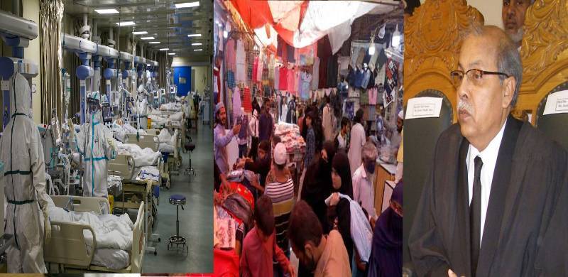 پاکستان میں آج اب تک کرونا کے 1800 نئے کیسز: لوگ نئے کپڑے لینا چاہتے ہیں؛ مارکیٹیں ہفتہ، اتوار کو بھی کھلی رکھیں، چیف جسٹس