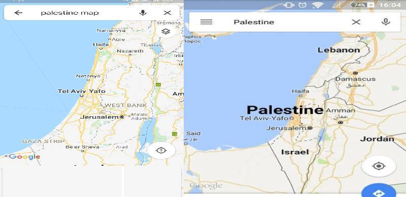 گوگل اور ایپل پر فلسطین کو نقشہ سے غائب کرنے کا الزام: حقائق دعویٰ کے برعکس