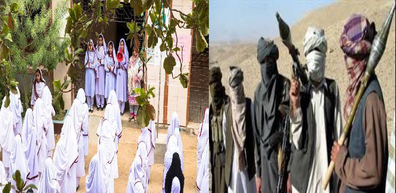 لوئر دیرمیں لڑکیوں کے کالج کے باہر تحریک طالبان کا پوسٹر: 'پڑھائی چھوڑ دو ورنہ مار دی جاؤ گی'