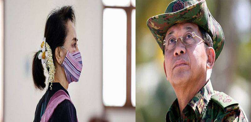 میانمار میں فوج نے 1 سال کے لئے اقتدار پر قبضہ کرلیا،آنگ سان سوچی بھی گرفتار