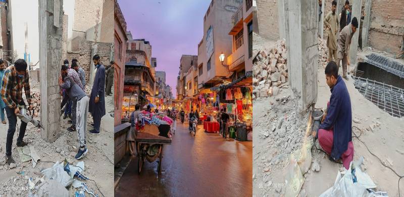 اندرون شہر لاہور میں ثقافتی ورثے کے لیئے خطرہ غیر قانونی پلازوں، عمارتوں کے خلاف والڈ سٹی تھارٹی کا آپریشن