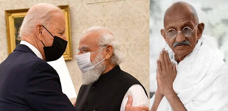 امریکی صدر جوبائیڈن نے بھارتی وزیراعظم مودی کو گاندھی کے فلسفے پر لیکچر دے دیا