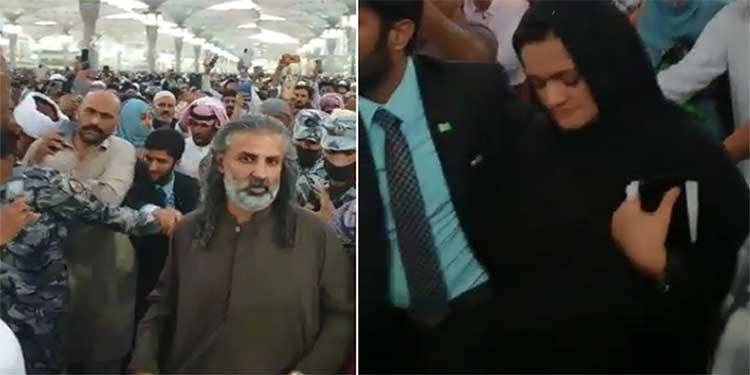 مسجدِ نبوی میں پاکستانی وزرا کیساتھ بدتمیزی، 5 پاکستانی گرفتار، ایک سال قید، 5 لاکھ ریال جرمانے کا امکان