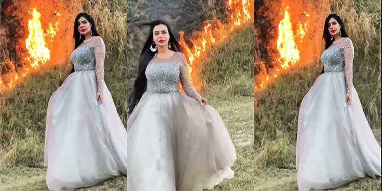 خاتون ٹک ٹاکر نے ویڈیو کیلئے مارگلہ پہاڑی پر آگ لگا دی، قدرتی نباتات جل کر راکھ
