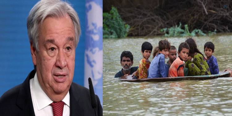 اقوام متحدہ کی پاکستان میں سیلاب متاثرین کیلئے 160 ملین ڈالر امداد کی اپیل