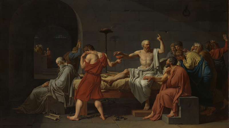 یونانی فلسفی سقراط، جس نے عقلی استدلال اور اخلاقی قدروں کا مقام بحال کیا
