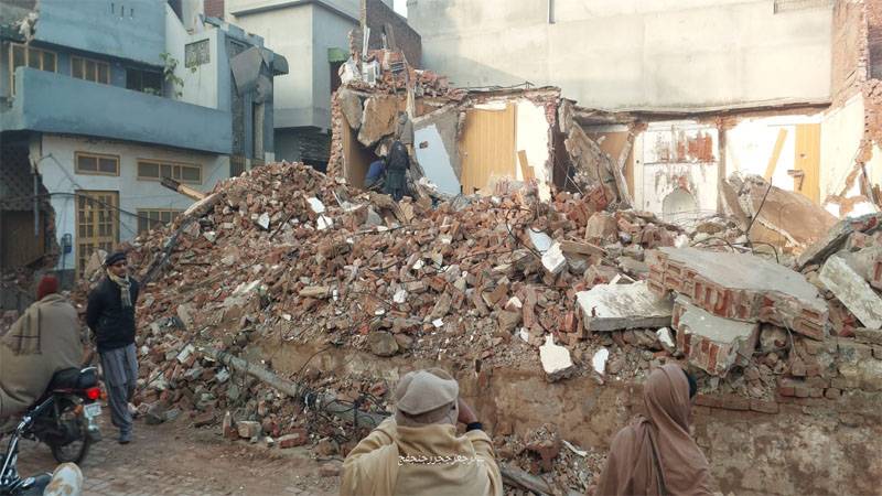 محلہ چوہدریاں ڈسکہ میں جماعت احمدیہ کی قیام پاکستان سے قبل کی تعمیر کردہ قدیمی عبادت گاہ مسمار 